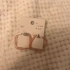 Pink hoop earrings